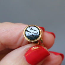 Load image into Gallery viewer, Antique Victorian trumpet intaglio with bloodstone in 15ct gold
