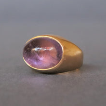 Load image into Gallery viewer, Vintage Scandinavian mid-century amethyst dome ring in 18ct gold
