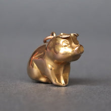 Load image into Gallery viewer, Vintage Georg Jensen 1970s pig charm in 9ct gold
