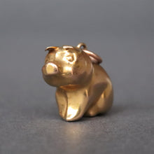 Load image into Gallery viewer, Vintage Georg Jensen 1970s pig charm in 9ct gold
