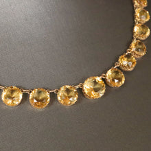 Load image into Gallery viewer, Antique riviere necklace with citrines (50ct weight) in 9ct gold
