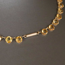 Load image into Gallery viewer, Antique riviere necklace with citrines (50ct weight) in 9ct gold
