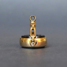 Load image into Gallery viewer, Antique Victorian era spinner fob with intaglio in 18ct gold
