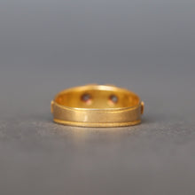 Load image into Gallery viewer, Antique double heart &#39;mizpah&#39; ring with diamonds in 18ct gold
