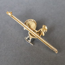 Load image into Gallery viewer, Antique Edwardian brooch with cockerel in platinum &amp; 18ct gold
