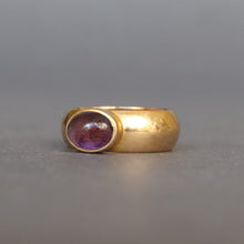 Load image into Gallery viewer, Antique Edwardian era amethyst stacking ring in 18ct gold
