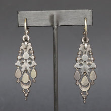 Load image into Gallery viewer, Antique Catalan &#39;herring&#39; drop earrings with diamonds &amp; silver
