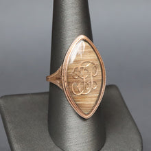 Load image into Gallery viewer, Antique Georgian era &#39;TP&#39; monogram navette ring in 9ct gold
