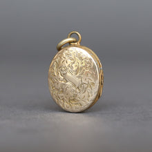 Load image into Gallery viewer, Antique Victorian era mint green enamel locket in 9ct gold
