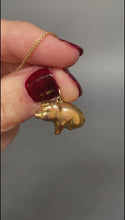 Load and play video in Gallery viewer, Vintage Georg Jensen 1970s pig charm in 9ct gold
