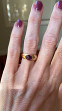 Load and play video in Gallery viewer, Antique Edwardian era amethyst stacking ring in 18ct gold
