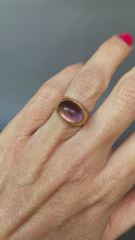 Load and play video in Gallery viewer, Vintage Scandinavian mid-century amethyst dome ring in 18ct gold
