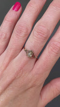 Load and play video in Gallery viewer, Antique Georgian rose cut diamond (0.35ct) ring in 14ct gold
