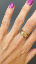 Load and play video in Gallery viewer, Antique Victorian era &#39;I Cling to Thee&#39; ring with ivy in 9ct gold
