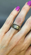 Load and play video in Gallery viewer, Georgian silver posy ring w/motto &#39;In Good Hope&#39; &amp; clasped hands
