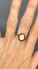 Load and play video in Gallery viewer, Antique Georgian mourning ring with marble cameo &amp; amethysts in 18ct gold
