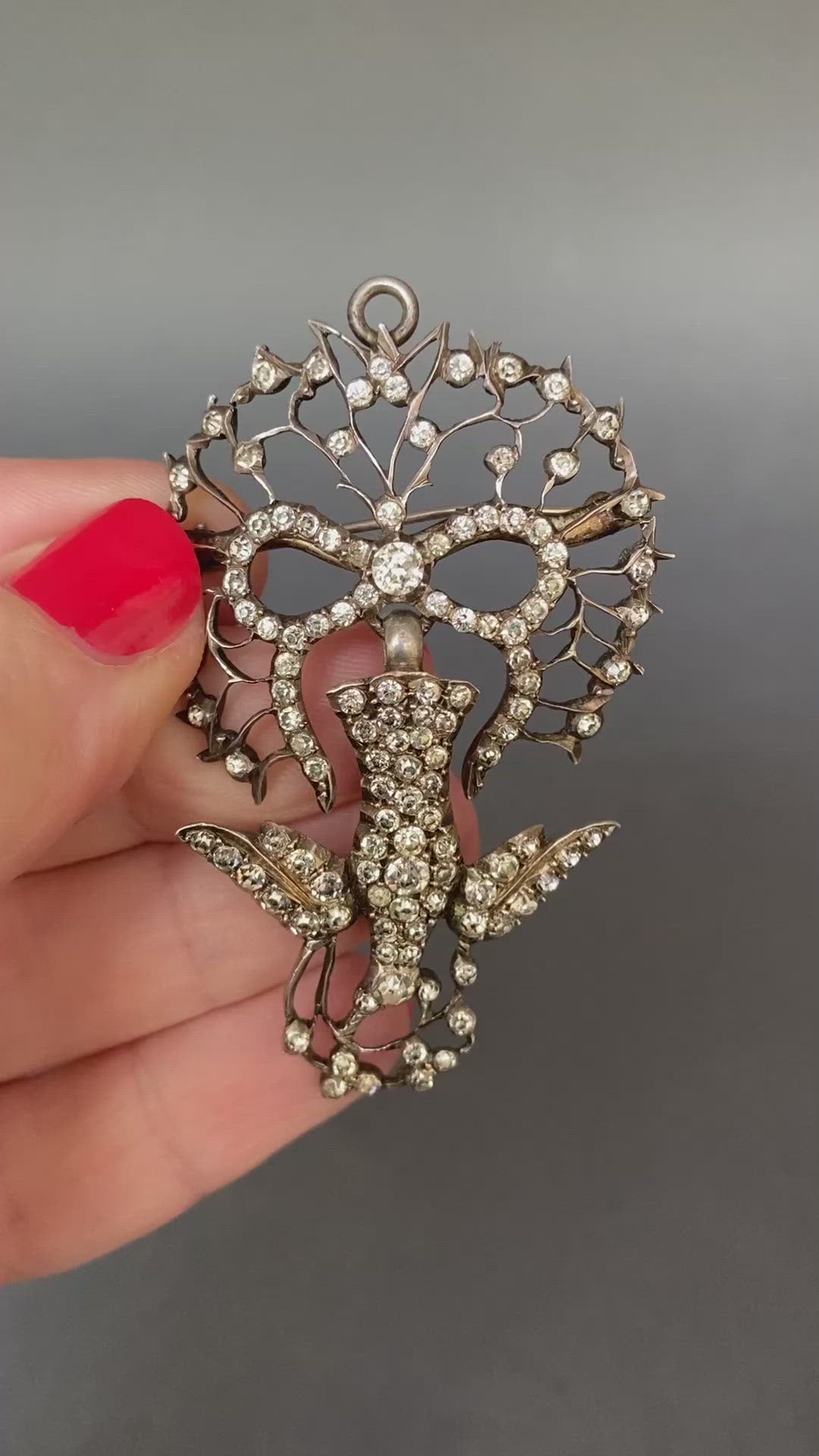 Pair of Victorian Paste Rhinestone Pins