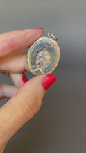 Load and play video in Gallery viewer, Antique Victorian era horseshoe locket in sterling silver
