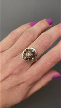 Load and play video in Gallery viewer, Antique Edwardian era Dutch diamond ring in 14ct gold &amp; silver
