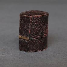 Load image into Gallery viewer, Antique Victorian lozenge-shaped ring box in brown leather
