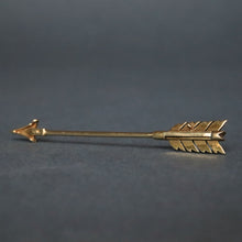 Load image into Gallery viewer, Antique arrow converter pendant with seed pearls in 15ct gold
