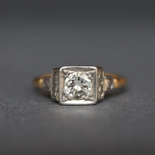 Load image into Gallery viewer, Art deco engagement ring. Art deco solitaire ring. Art deco diamond engagement ring. Art deco diamond solitaire ring. Vintage diamond solitaire ring. Platinum diamond solitaire ring. Vintage diamond solitaire ring. Vintage art deco diamond ring. Vintage art deco solitaire ring.
