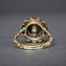 Load image into Gallery viewer, Vintage Georgian-style rose cut diamond rosette ring in 14ct gold
