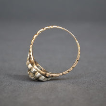 Load image into Gallery viewer, Vintage Georgian-style rose cut diamond rosette ring in 14ct gold
