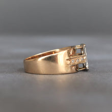 Load image into Gallery viewer, Vintage letter &#39;B&#39; ring with diamonds in 14ct gold
