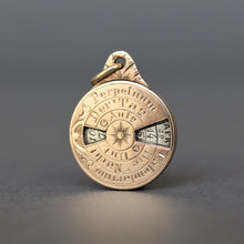 Load image into Gallery viewer, Antique Victorian era perpetual calendar pendant in 14ct gold
