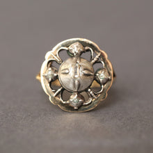 Load image into Gallery viewer, Antique Edwardian era Dutch diamond ring in 14ct gold &amp; silver
