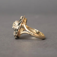 Load image into Gallery viewer, Antique Edwardian era Dutch diamond ring in 14ct gold &amp; silver
