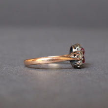 Load image into Gallery viewer, Antique ruby and diamond &#39;toi et moi&#39; ring in 18ct gold
