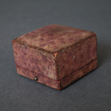 Load image into Gallery viewer, Antique French brown leather ring box with velvet lining
