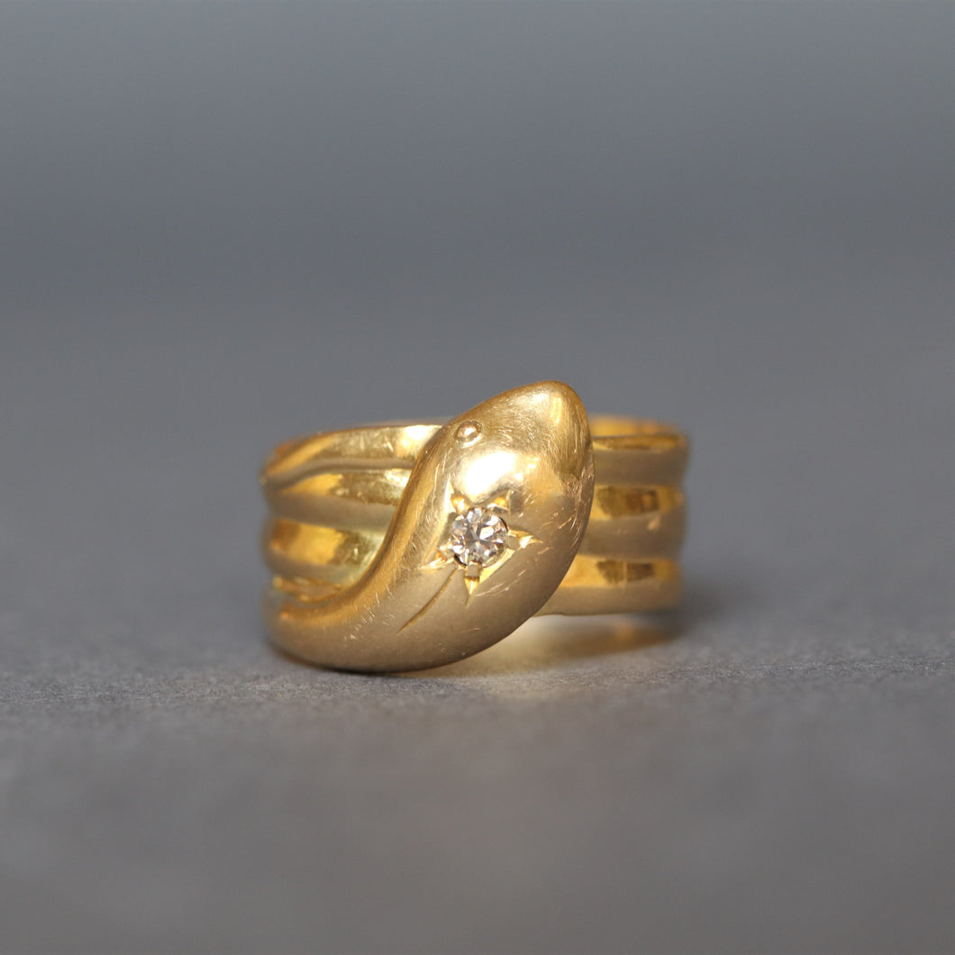 Antique snake ring. Antique snake band. Wide snake ring. Coiled snake ring. Antique serpent ring. Antique serpent band. Antique diamond snake ring. Diamond snake ring. Edwardian snake ring. Art deco snake ring. 