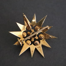 Load image into Gallery viewer, Antique Victorian turquoise star converter pendant in 15ct gold
