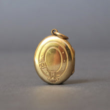 Load image into Gallery viewer, Antique Victorian era blue enamel lattice locket in 18ct gold
