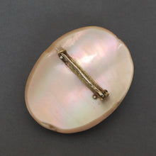 Load image into Gallery viewer, Antique brooch with Dionysus in sterling silver &amp; mother of pearl
