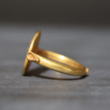 Load image into Gallery viewer, Ring depicting ancient Greek coin, Agathocles &amp; Zeus in 18ct gold
