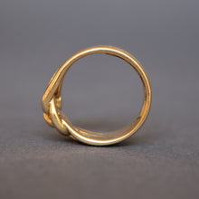 Load image into Gallery viewer, Antique Victorian era wide four-band knot ring in 18ct gold
