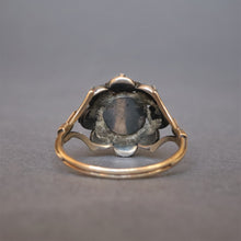 Load image into Gallery viewer, Antique Georgian rose cut diamond ring in 14ct gold &amp; silver
